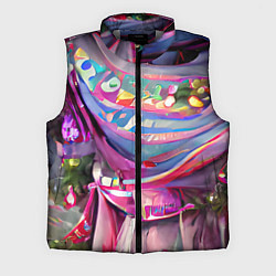 Мужской жилет Новогодний конфетти, цвет: 3D-светло-серый