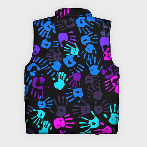Мужской жилет Следы неоновых рук / 3D-Светло-серый – фото 2