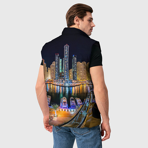 Мужской жилет Дубай Марина / 3D-Черный – фото 4