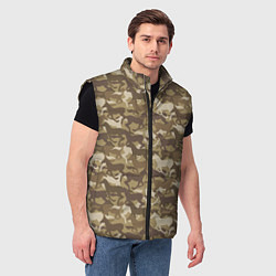 Мужской жилет Бегущие Дикие Лошади, цвет: 3D-черный — фото 2