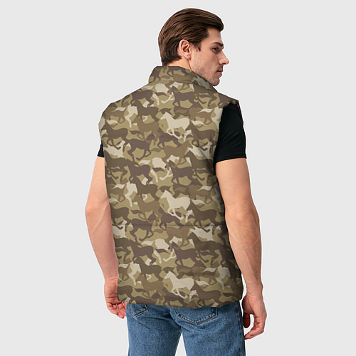 Мужской жилет Бегущие Дикие Лошади / 3D-Черный – фото 4