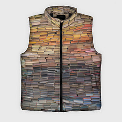 Мужской жилет Книжные кирпичики знаний, цвет: 3D-черный
