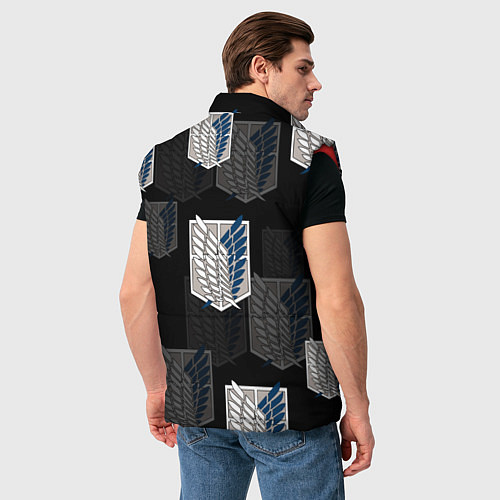 Мужской жилет АТАКА ТИТАНОВ ЛОГОТИП С ТЕНЬЮ / 3D-Красный – фото 4