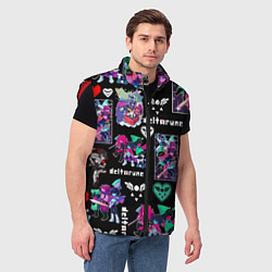 Мужской жилет DELTARUNE PATTERN ART ГЕРОИ ДЕЛЬТАРУН, цвет: 3D-красный — фото 2