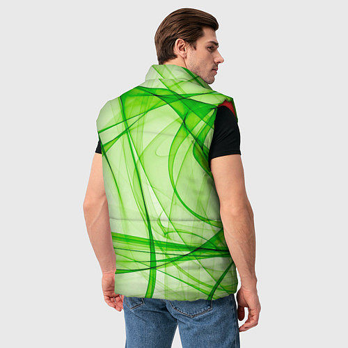 Мужской жилет Жизнерадостный салатовый / 3D-Красный – фото 4