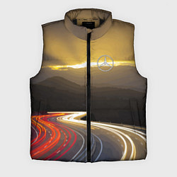 Мужской жилет Ночная трасса, Мерседес, цвет: 3D-черный