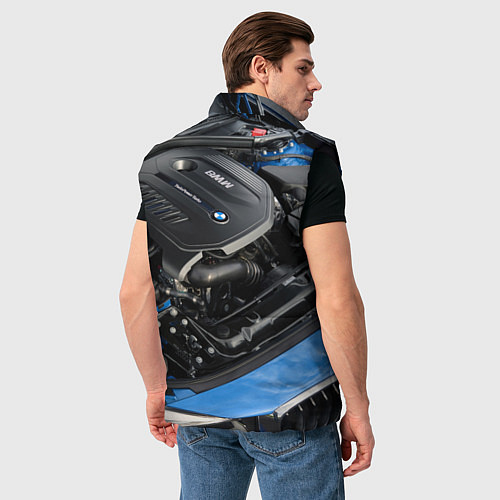Мужской жилет BMW Engine Twin Power Turbo / 3D-Черный – фото 4
