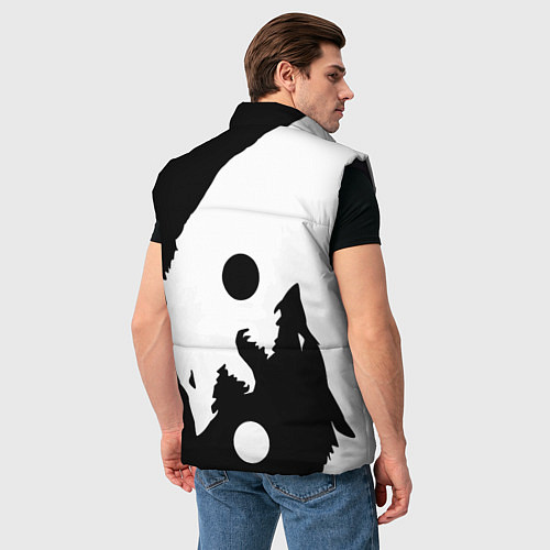 Мужской жилет Волки Инь и Янь Добро и Зло / 3D-Черный – фото 4