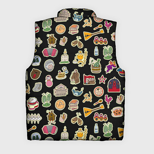 Мужской жилет Россия и СССР паттерн / 3D-Светло-серый – фото 2