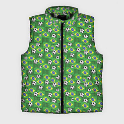 Мужской жилет Бразилия футбол, цвет: 3D-черный