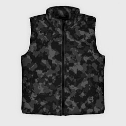Мужской жилет ТЁМНЫЙ КАМУФЛЯЖ, цвет: 3D-черный