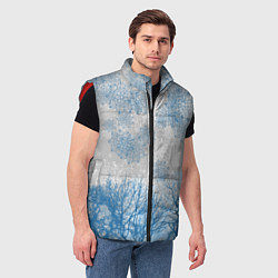 Мужской жилет Коллекция Зимняя сказка Зимний пейзаж T-1-2, цвет: 3D-красный — фото 2