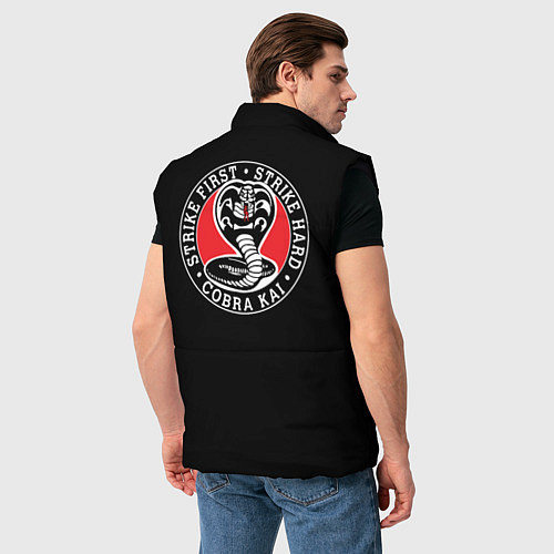Мужской жилет Cobra Kai красное солнце / 3D-Черный – фото 4