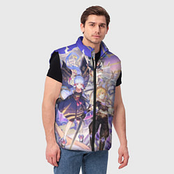 Мужской жилет Genshin Impact - Арка Инадзумы, цвет: 3D-черный — фото 2