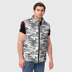Мужской жилет Серый Военный Камуфляж, цвет: 3D-красный — фото 2