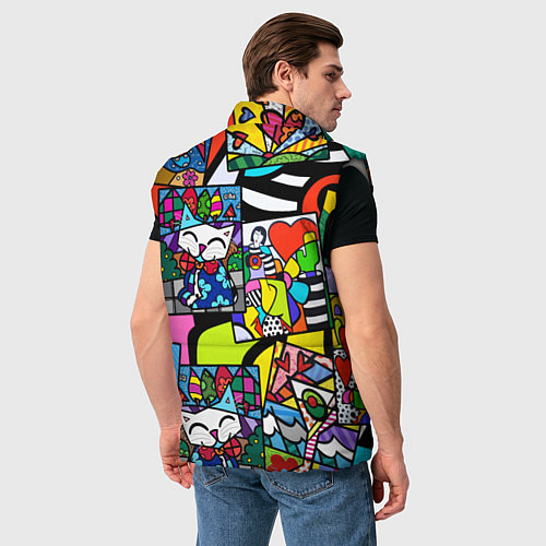 Мужской жилет Romero Britto - emoji / 3D-Светло-серый – фото 4