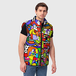 Мужской жилет Romero Britto - love collage, цвет: 3D-красный — фото 2