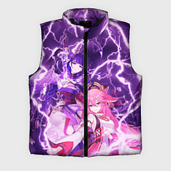 Мужской жилет Genshin Impact - Яэ и Эи, цвет: 3D-черный