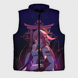 Мужской жилет Genshin Impact - Гудзи Яэ Мико, цвет: 3D-черный
