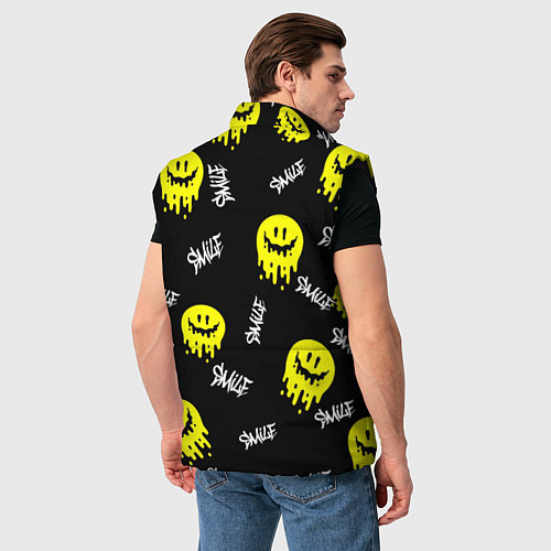 Мужской жилет SMILE smile граффити / 3D-Черный – фото 4