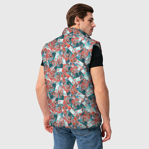 Мужской жилет Банкноты 20 франков / 3D-Светло-серый – фото 4