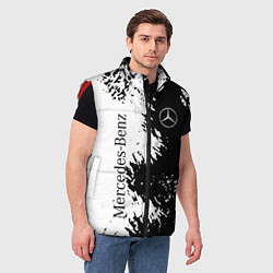 Мужской жилет Mercedes-Benz: Black & White, цвет: 3D-красный — фото 2