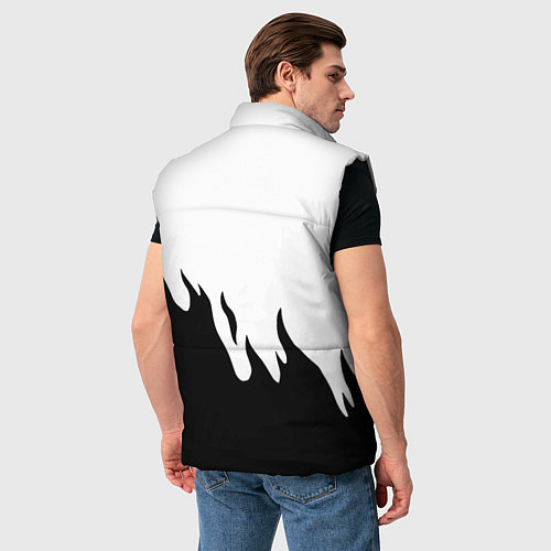 Мужской жилет Mercedes-Benz нарисованный огонь / 3D-Черный – фото 4