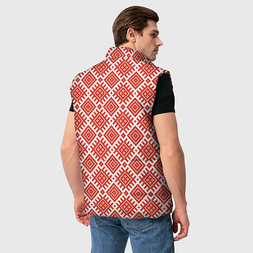 Мужской жилет Славянская Обережная Вышивка Плодородие / 3D-Черный – фото 4