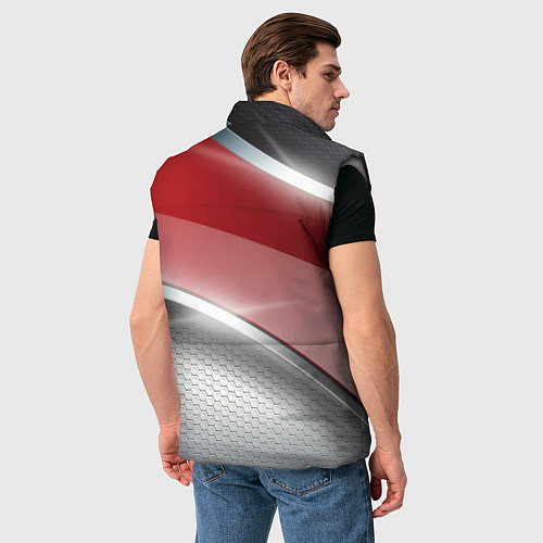 Мужской жилет Honda Текстура / 3D-Светло-серый – фото 4