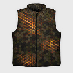 Мужской жилет СТАЛЬНОЙ КАМУФЛЯЖ 3Д БРОНЯ СВЕЧЕНИЕ, цвет: 3D-черный