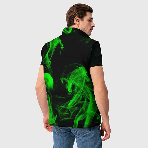 Мужской жилет Skoda: Green Smoke / 3D-Черный – фото 4