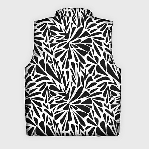 Мужской жилет Черно белый абстрактный узор / 3D-Светло-серый – фото 2