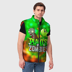 Мужской жилет Plants vs Zombies горохострел и зомби, цвет: 3D-красный — фото 2