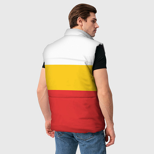 Мужской жилет Северная Осетия Алания Флаг / 3D-Черный – фото 4