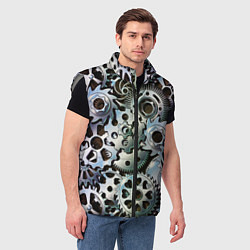 Мужской жилет Стимпанк шестеренки Steampunk, цвет: 3D-светло-серый — фото 2