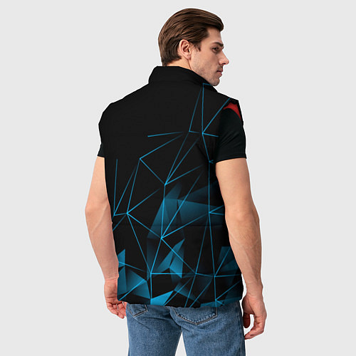 Мужской жилет Opel, Опель геометрия / 3D-Красный – фото 4