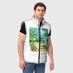 Мужской жилет Тропический Рай Бразилии, цвет: 3D-светло-серый — фото 2