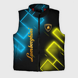 Мужской жилет Lamborghini - Неоновые фигуры, цвет: 3D-красный