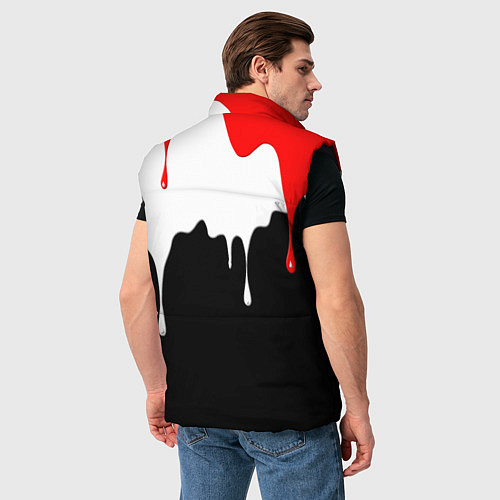 Мужской жилет Mitsubishi подтёки / 3D-Черный – фото 4