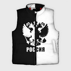 Мужской жилет РОССИЯ чёрно-белое, цвет: 3D-красный