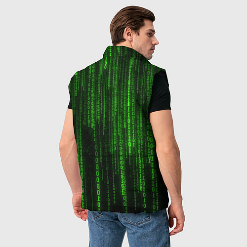 Мужской жилет Бегущий по коду / 3D-Черный – фото 4