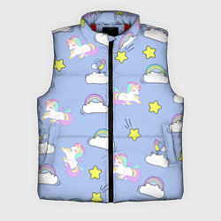 Мужской жилет Единоржки и облака