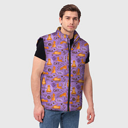 Мужской жилет Кошачья Йога, цвет: 3D-черный — фото 2