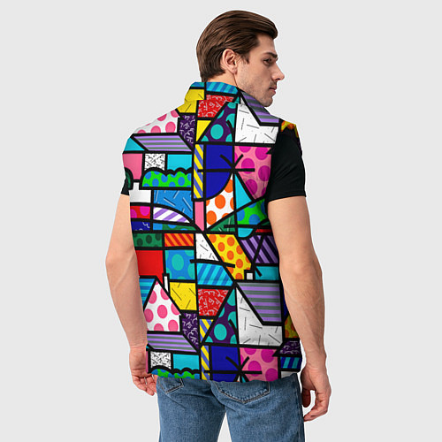 Мужской жилет Ромеро Бритто красочный узор / 3D-Черный – фото 4