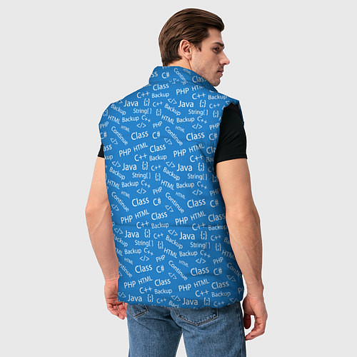 Мужской жилет Языки Программирования Programmer / 3D-Черный – фото 4