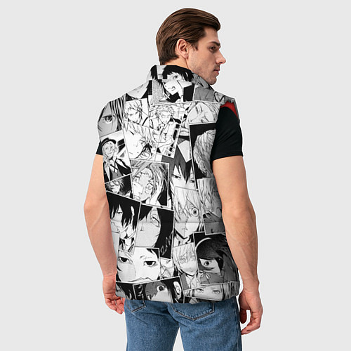 Мужской жилет Bungo Stray Dogs pattern / 3D-Красный – фото 4