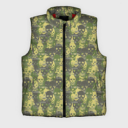 Мужской жилет Черепа - камуфляж, цвет: 3D-красный