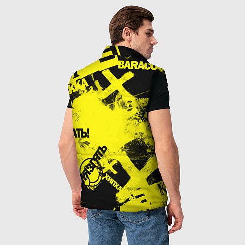 Мужской жилет Черно-желтый беспредел / 3D-Черный – фото 4