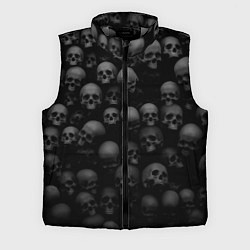 Мужской жилет Черепа на черном фоне паттерн