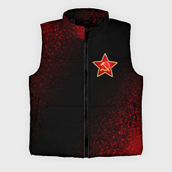 Мужской жилет СССР - СЕРП И МОЛОТ Шум, цвет: 3D-черный